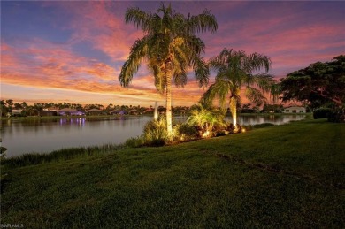 This sought-after Aragon model sits on a premium lakefront lot on Estero Country Club in Florida - for sale on GolfHomes.com, golf home, golf lot