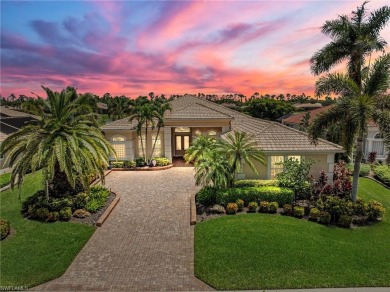 This sought-after Aragon model sits on a premium lakefront lot on Estero Country Club in Florida - for sale on GolfHomes.com, golf home, golf lot