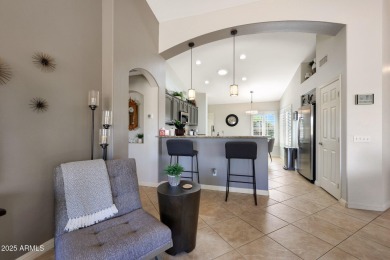 This beautifully updated Furnished extended Oakmont model is on Tuscany Falls At Pebble Creek in Arizona - for sale on GolfHomes.com, golf home, golf lot