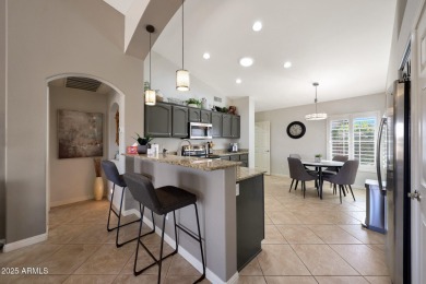 This beautifully updated Furnished extended Oakmont model is on Tuscany Falls At Pebble Creek in Arizona - for sale on GolfHomes.com, golf home, golf lot