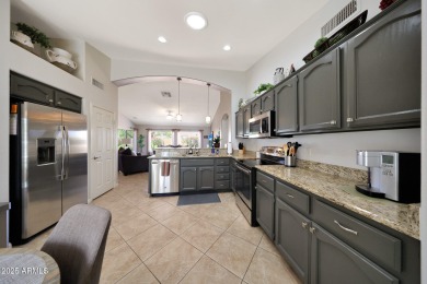 This beautifully updated Furnished extended Oakmont model is on Tuscany Falls At Pebble Creek in Arizona - for sale on GolfHomes.com, golf home, golf lot