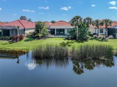 Stunning lake, golf and sunset views with maintenance-free on Venetian Golf and River Club in Florida - for sale on GolfHomes.com, golf home, golf lot
