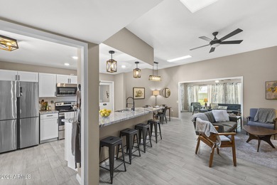 Stunning mid-century modern farmhouse with true Sun City charm! on Sun City-Willow Creek / Willow Brook  in Arizona - for sale on GolfHomes.com, golf home, golf lot