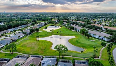 This sunfilled 2 bed, 2 bath 1st floor condo backing to the 8th on Villages of Country Creek Golf Course in Florida - for sale on GolfHomes.com, golf home, golf lot