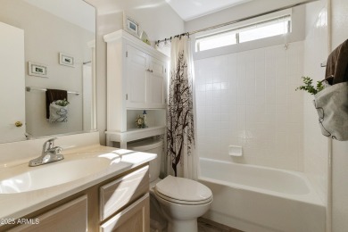 Welcome to this charming 2-bed, 2-bath home on the walking path on Sun Lakes Country Club in Arizona - for sale on GolfHomes.com, golf home, golf lot
