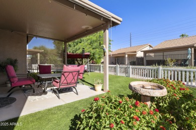 Welcome to this charming 2-bed, 2-bath home on the walking path on Sun Lakes Country Club in Arizona - for sale on GolfHomes.com, golf home, golf lot