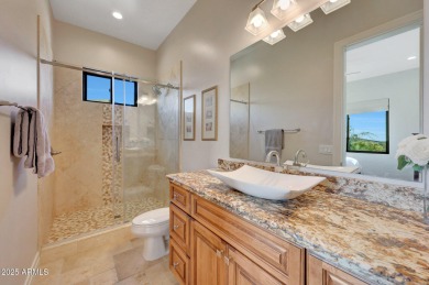 Perched on an elevated cul-de-sac lot within the guarded gates on Troon Country Club in Arizona - for sale on GolfHomes.com, golf home, golf lot