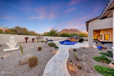 Perched on an elevated cul-de-sac lot within the guarded gates on Troon Country Club in Arizona - for sale on GolfHomes.com, golf home, golf lot