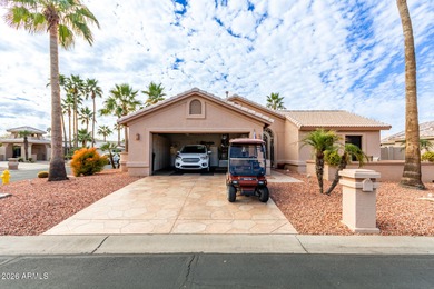 Impeccably maintained 2-bedroom, 2-bathroom Doral model home on Tuscany Falls At Pebble Creek in Arizona - for sale on GolfHomes.com, golf home, golf lot