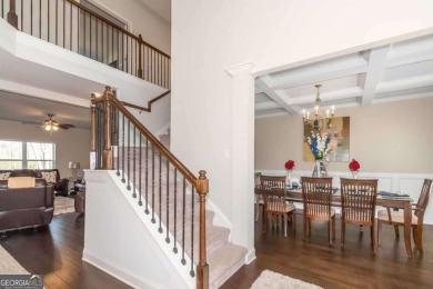 Set on a large golf course lot, this 5 bedroom, 4 bath home on The Club at Shoal Creek Golf Course in Georgia - for sale on GolfHomes.com, golf home, golf lot