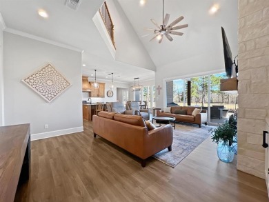 This exquisite custom home sits on the waterfront of hole #8 at on Eagles Bluff Golf Course in Texas - for sale on GolfHomes.com, golf home, golf lot