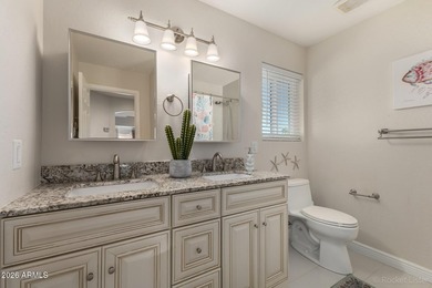 Rare golf course pool home with mountain views in highly sought on Greenfield Lakes Golf Club in Arizona - for sale on GolfHomes.com, golf home, golf lot