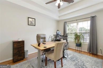 This custom-built home sits on a roundabout cul-de-sac nestled on Hampton Golf Village in Georgia - for sale on GolfHomes.com, golf home, golf lot