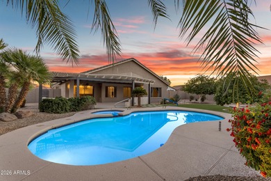 This beautiful home blends modern upgrades with resort-style on Tuscany Falls At Pebble Creek in Arizona - for sale on GolfHomes.com, golf home, golf lot