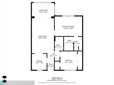 Back on market--no fault of the seller! Buyer's financing fell on Pine Island Ridge Country Club in Florida - for sale on GolfHomes.com, golf home, golf lot