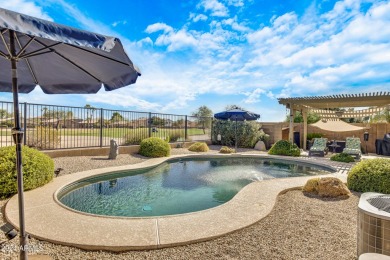 STUNNING GOLF COURSE HOME WITH MOUNTAIN VIEWS, HEATED POOL, AND on The Golf Club At Johnson Ranch in Arizona - for sale on GolfHomes.com, golf home, golf lot