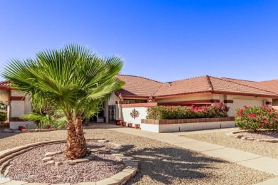 Step into this spacious, sun-soaked 3-bedroom, 2-bath San Simeon on Stardust Golf Course in Arizona - for sale on GolfHomes.com, golf home, golf lot