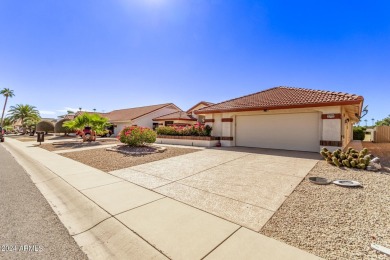 Step into this spacious, sun-soaked 3-bedroom, 2-bath San Simeon on Stardust Golf Course in Arizona - for sale on GolfHomes.com, golf home, golf lot