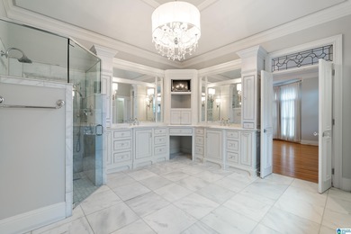 This stunning all-brick executive home sits on a private 1 on Riverchase Country Club in Alabama - for sale on GolfHomes.com, golf home, golf lot