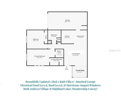 Beautifully updated villa-style condo with an oversized attached on Highland Lakes Executive Golf Course in Florida - for sale on GolfHomes.com, golf home, golf lot