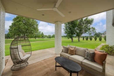 Welcome to this stunning single-story residence where modern on Oak Tree National Golf and Country Club in Oklahoma - for sale on GolfHomes.com, golf home, golf lot