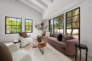 Rare mediterranean estate exuding sophistication and beach vibes on Miami Beach Golf Club in Florida - for sale on GolfHomes.com, golf home, golf lot