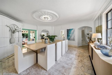 Rare mediterranean estate exuding sophistication and beach vibes on Miami Beach Golf Club in Florida - for sale on GolfHomes.com, golf home, golf lot