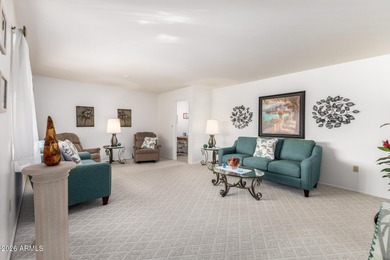 WELCOME TO THIS CHARMING GOLF COURSE HOME. THIS 2 BEDROOM, 2 on Sun City South Golf Course in Arizona - for sale on GolfHomes.com, golf home, golf lot