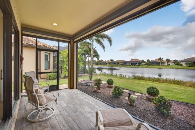 Luxuriously Upgraded Roma Model with Pond Views & Room for a on Esplanade Golf and Country at Lakewood Ranch in Florida - for sale on GolfHomes.com, golf home, golf lot