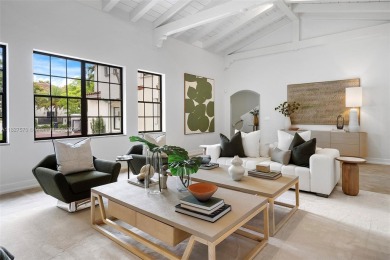 Stunning mediterranean mansion exuding elegance and beach vibes on Miami Beach Golf Club in Florida - for sale on GolfHomes.com, golf home, golf lot
