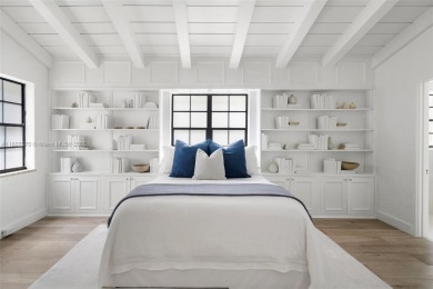Stunning mediterranean mansion exuding elegance and beach vibes on Miami Beach Golf Club in Florida - for sale on GolfHomes.com, golf home, golf lot