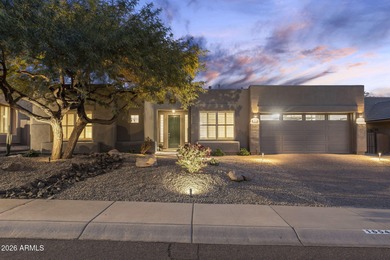 Backing to a wash w/ Mountain Views, this stunning great-room on Sanctuary Golf Course At WestWorld in Arizona - for sale on GolfHomes.com, golf home, golf lot