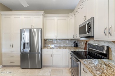 Backing to a wash w/ Mountain Views, this stunning great-room on Sanctuary Golf Course At WestWorld in Arizona - for sale on GolfHomes.com, golf home, golf lot