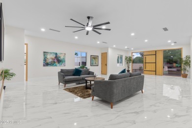 Experience luxury living in this stunning contemporary residence on The Orange Tree Golf Resort in Arizona - for sale on GolfHomes.com, golf home, golf lot