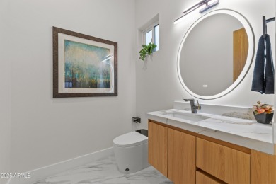 Experience luxury living in this stunning contemporary residence on The Orange Tree Golf Resort in Arizona - for sale on GolfHomes.com, golf home, golf lot