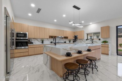 Experience luxury living in this stunning contemporary residence on The Orange Tree Golf Resort in Arizona - for sale on GolfHomes.com, golf home, golf lot