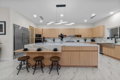 Experience luxury living in this stunning contemporary residence on The Orange Tree Golf Resort in Arizona - for sale on GolfHomes.com, golf home, golf lot