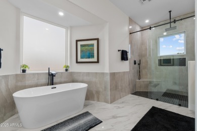 Experience luxury living in this stunning contemporary residence on The Orange Tree Golf Resort in Arizona - for sale on GolfHomes.com, golf home, golf lot