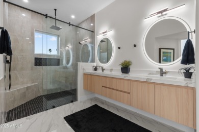 Experience luxury living in this stunning contemporary residence on The Orange Tree Golf Resort in Arizona - for sale on GolfHomes.com, golf home, golf lot