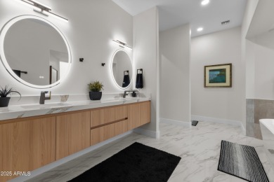 Experience luxury living in this stunning contemporary residence on The Orange Tree Golf Resort in Arizona - for sale on GolfHomes.com, golf home, golf lot