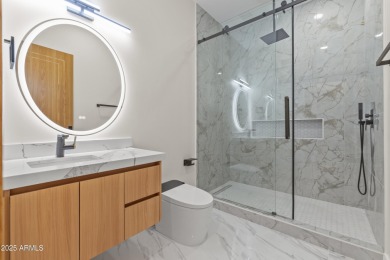 Experience luxury living in this stunning contemporary residence on The Orange Tree Golf Resort in Arizona - for sale on GolfHomes.com, golf home, golf lot