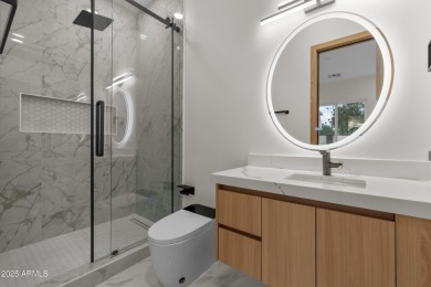 Experience luxury living in this stunning contemporary residence on The Orange Tree Golf Resort in Arizona - for sale on GolfHomes.com, golf home, golf lot