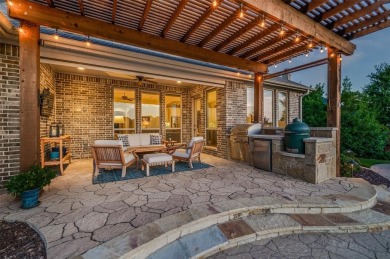 Charming curb appeal and a beautifully detailed brick and stone on The Tribute At the Colony in Texas - for sale on GolfHomes.com, golf home, golf lot