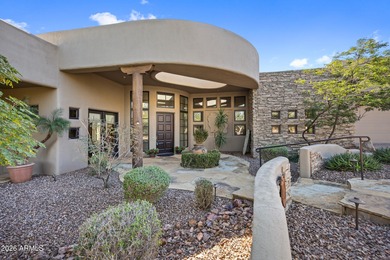 Stunning custom residence perfectly positioned on a private 1 on FireRock Country Club in Arizona - for sale on GolfHomes.com, golf home, golf lot