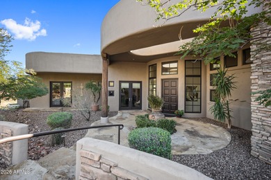 Stunning custom residence perfectly positioned on a private 1 on FireRock Country Club in Arizona - for sale on GolfHomes.com, golf home, golf lot