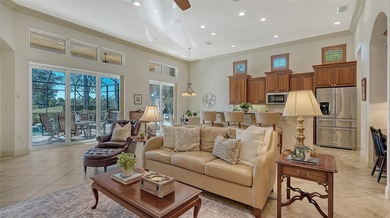 Welcome home to this beautifully updated three-bedroom residence on Lakewood Ranch Golf and Country Club in Florida - for sale on GolfHomes.com, golf home, golf lot