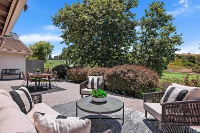 Relax on your Private Patio while looking out to the gorgeous on Lomas Santa Fe Country Club in California - for sale on GolfHomes.com, golf home, golf lot
