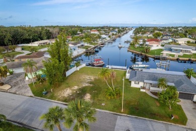 This is the one you've been waiting for -- 66 feet of waterfront on Gulf Harbors Golf Course in Florida - for sale on GolfHomes.com, golf home, golf lot