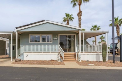 Welcome to your own private retreat in this stunning 1 bedroom on Palm Creek Golf and RV Resort in Arizona - for sale on GolfHomes.com, golf home, golf lot