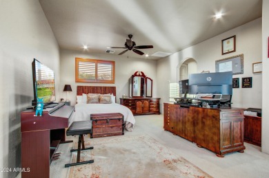 Welcome to this exceptional 4 bedroom, 4 bathroom villa in the on Superstition Mountain Club - Lost Gold in Arizona - for sale on GolfHomes.com, golf home, golf lot